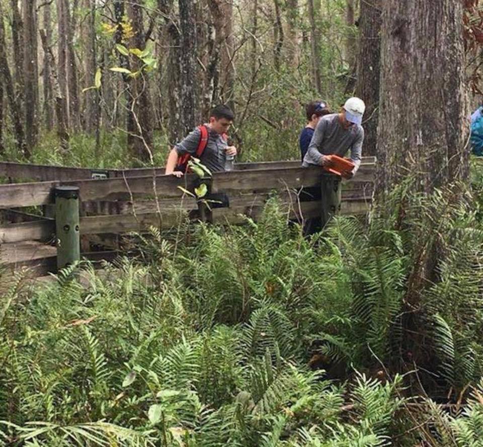 Discovery Day Academy students exploring outdoors