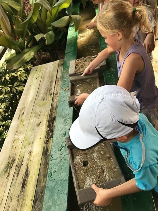 Discovery Day Academy students gem mining